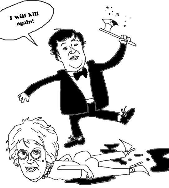 Stepehen Fry and Germaine Greer.