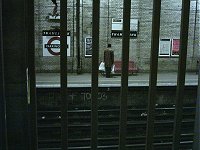 A man behind bars.