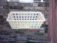 A basket of pegs