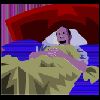 In bed.